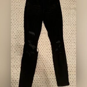 Abercrombie Ripped Black Skinny Jeans
